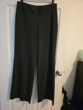 The Limited Black Pinstripe Wide Leg Pants